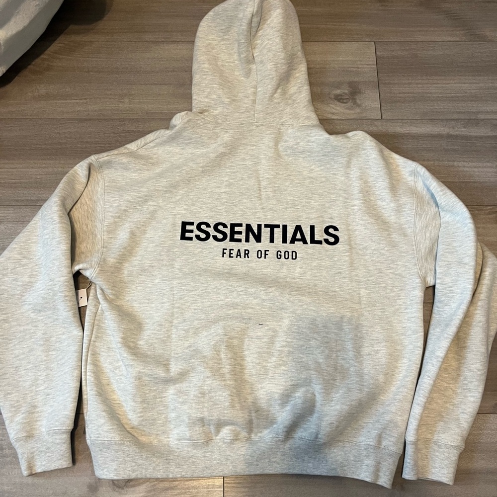 Essentials Light Oatmeal Hoodie - Picture 2 of 2